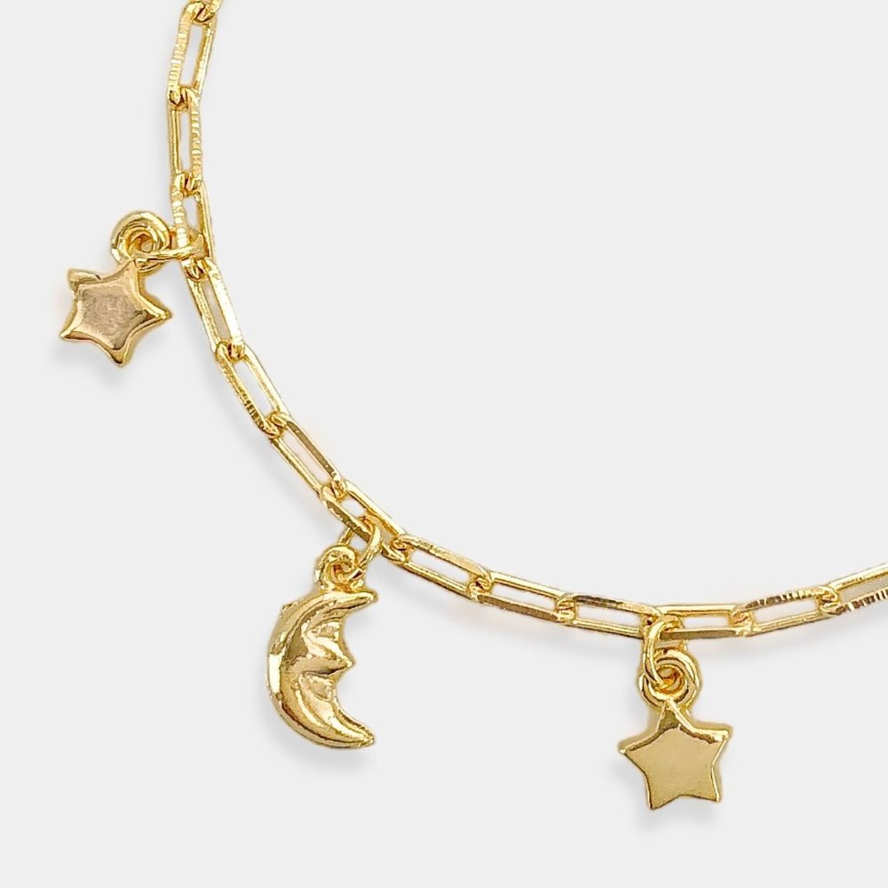 NEW Gold Filled Moon and Star Bracelet - Picture 3 of 3